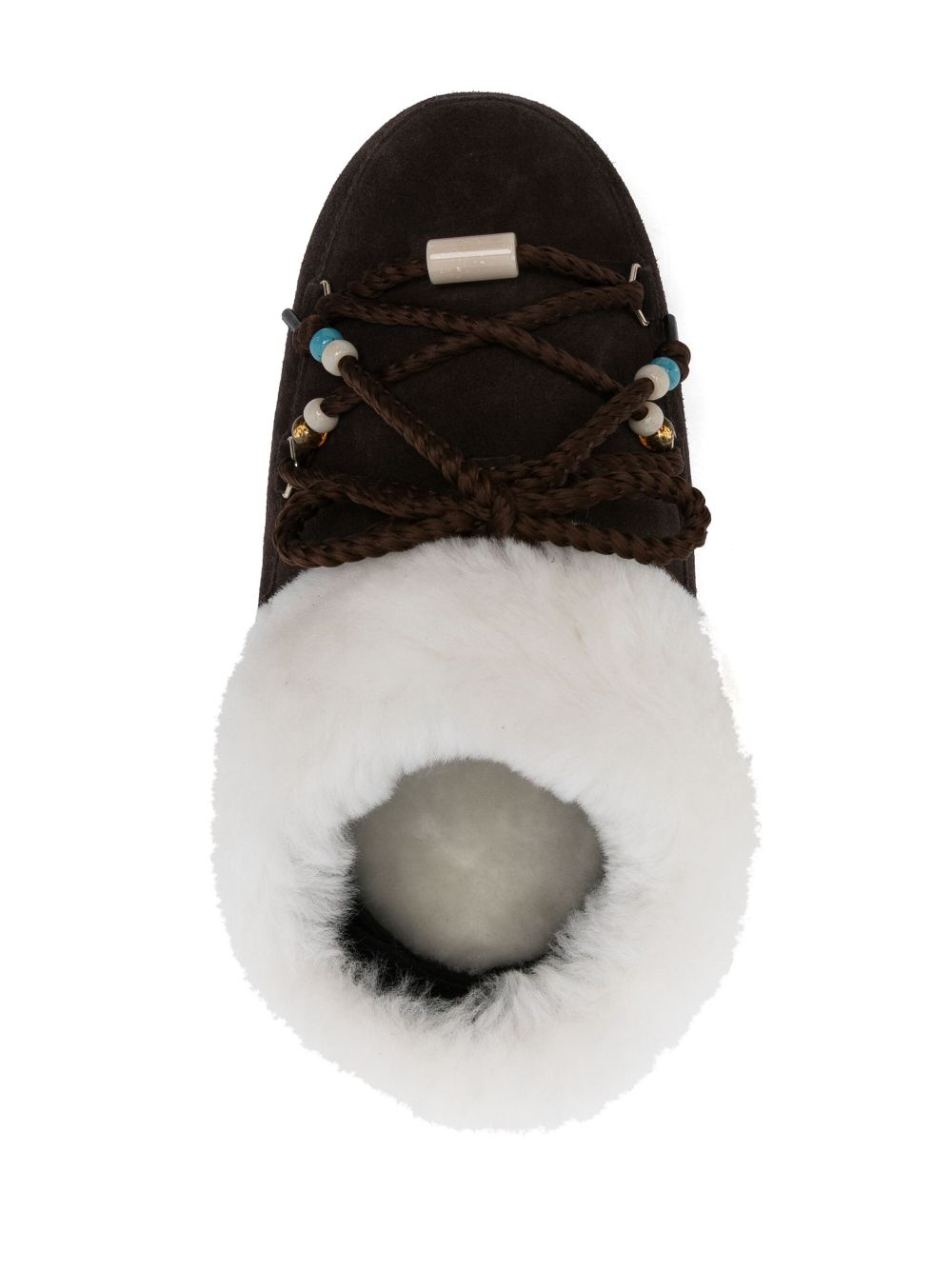 MB EVX MULE SUEDE BEADS DARK BROWN/NATURAL - 4