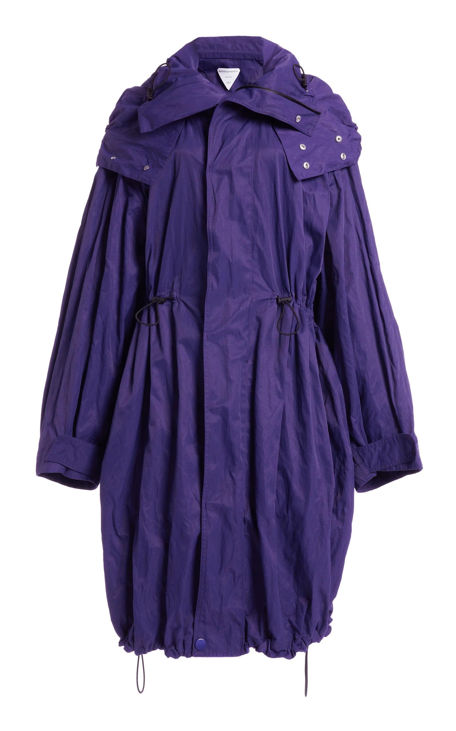 Resinated Metal Twill Parka purple - 1