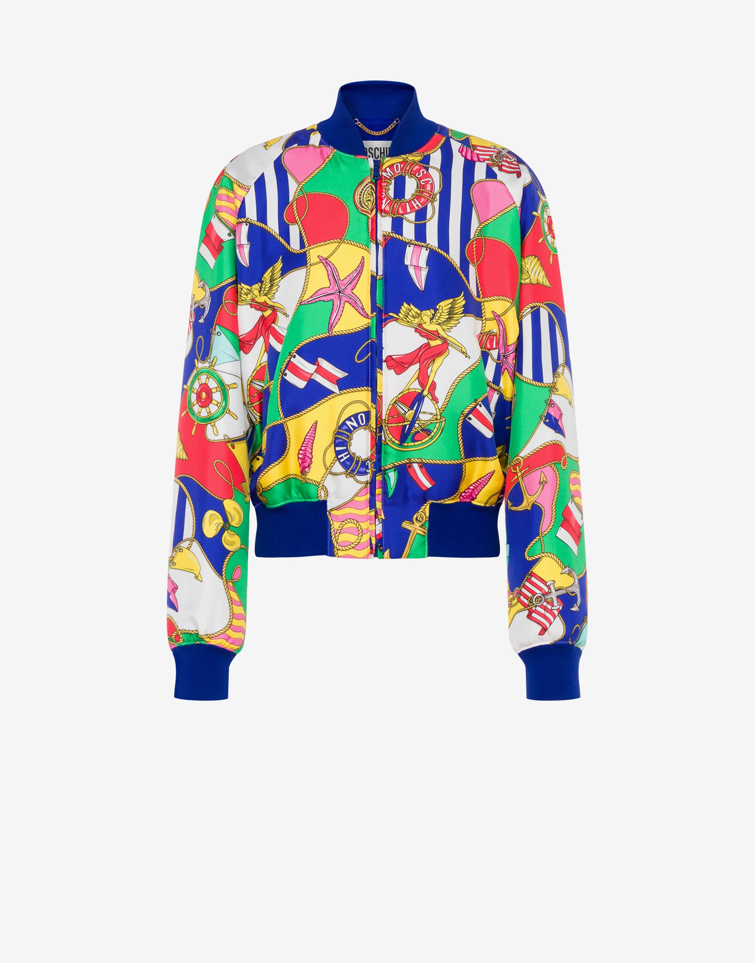 ALL-OVER NAUTICAL TWILL BOMBER JACKET - 1