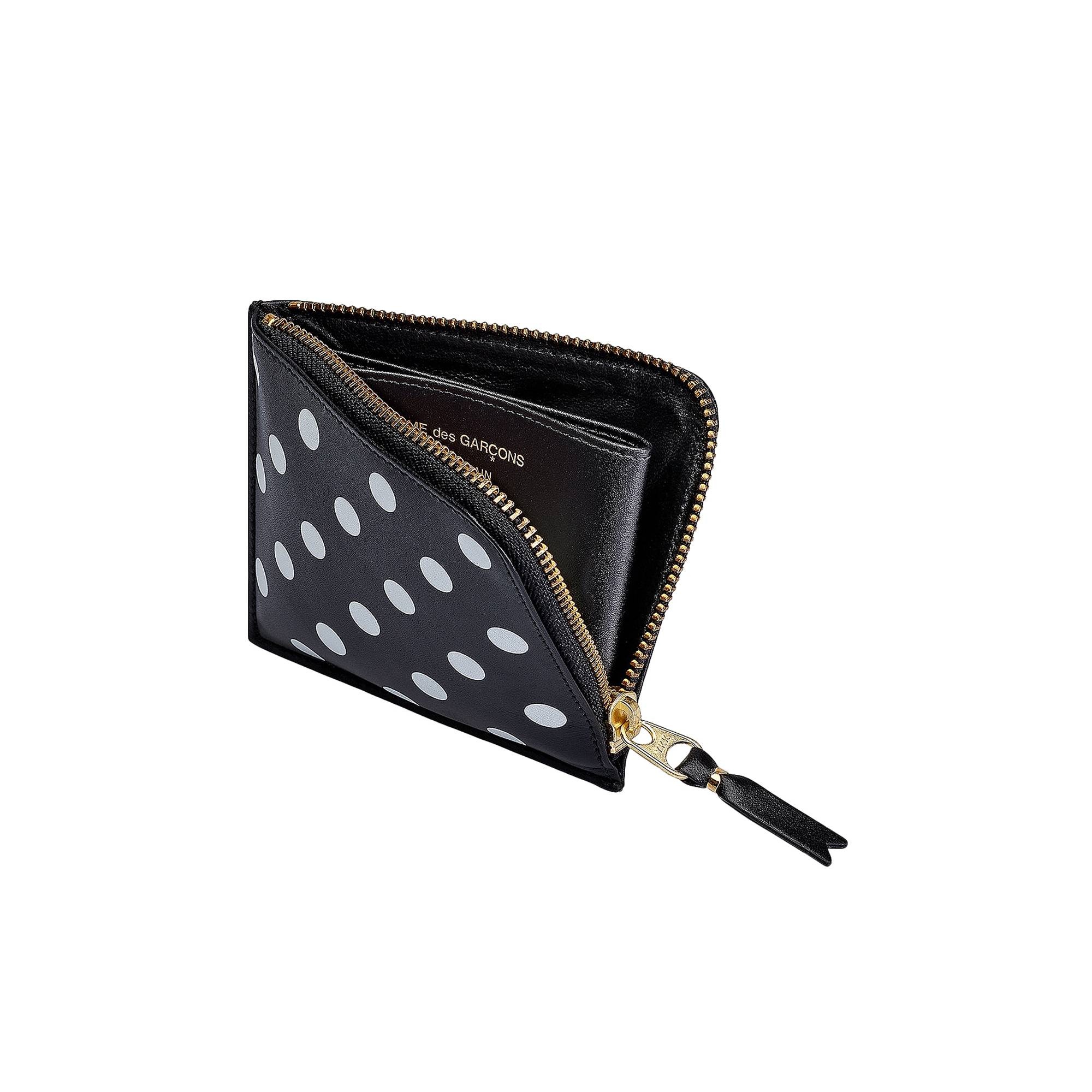 Comme des Garçons Dots Printed Leather Line Wallet 'Black' - 2