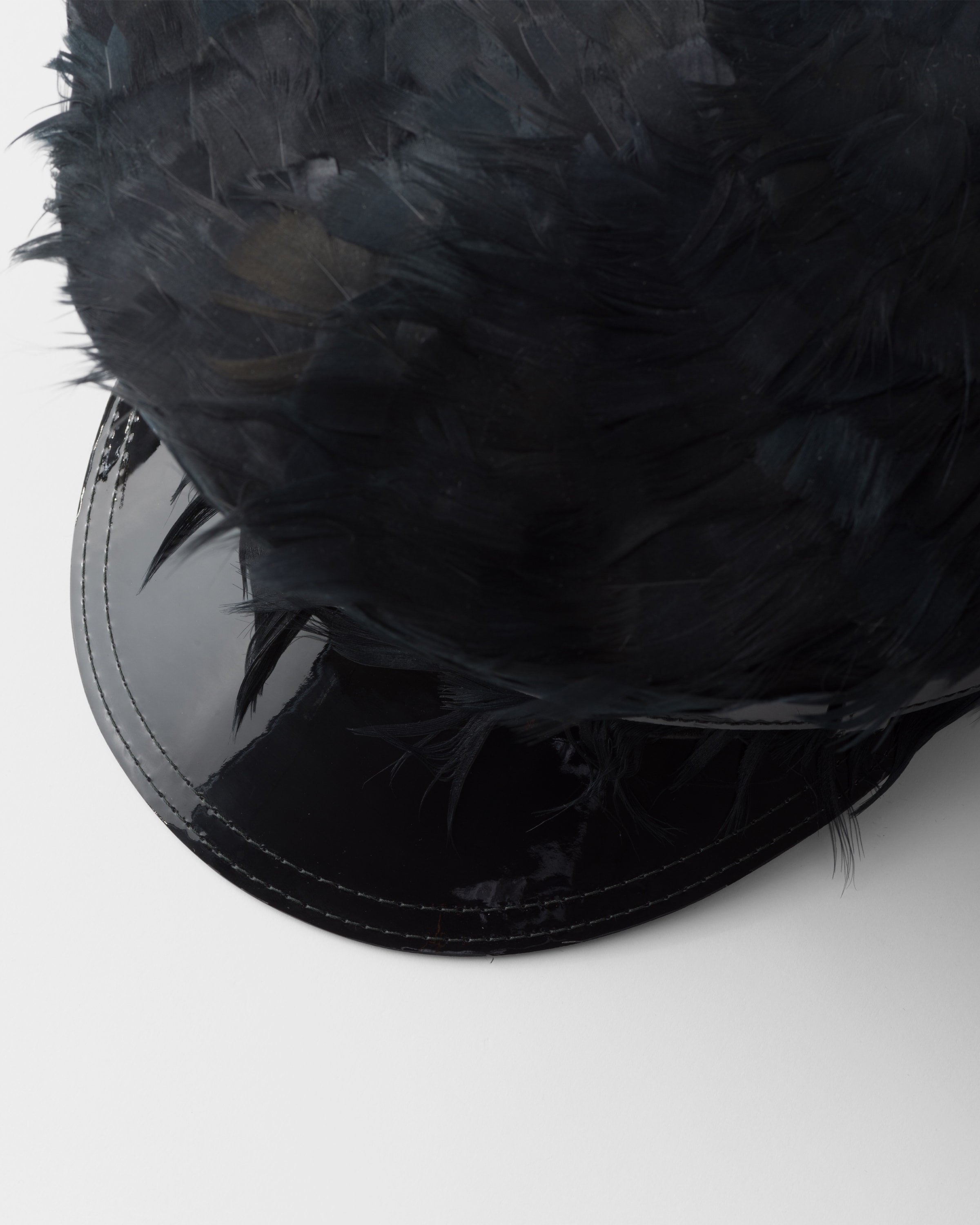 Patent leather and feather hat - 4