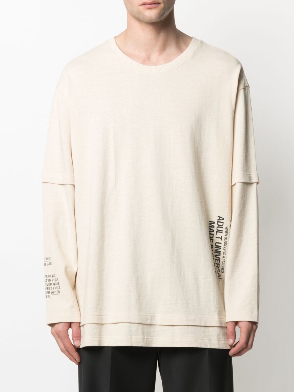 slogan-print cotton sweatshirt - 3