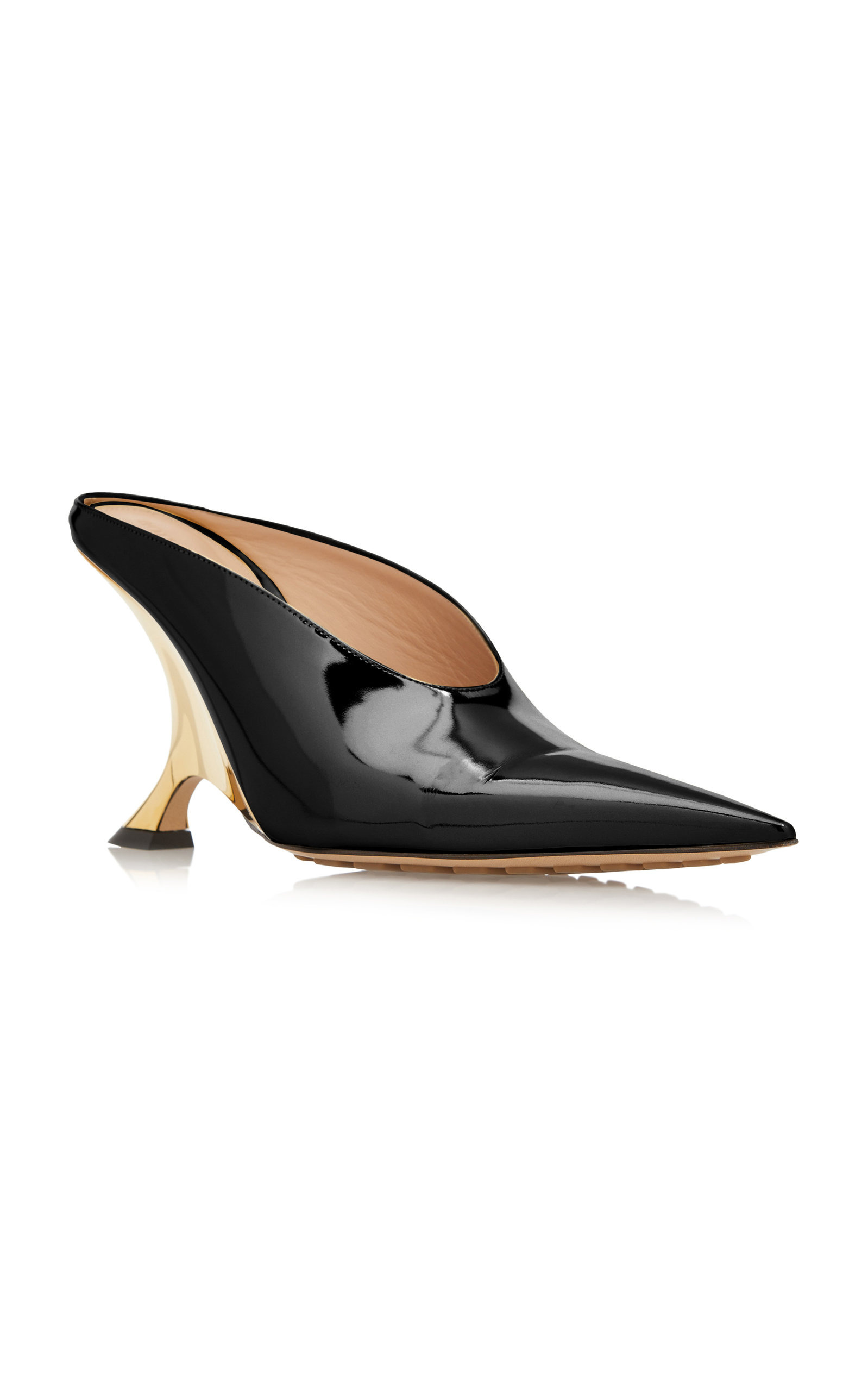 Patent Leather Wedge Mules black - 5