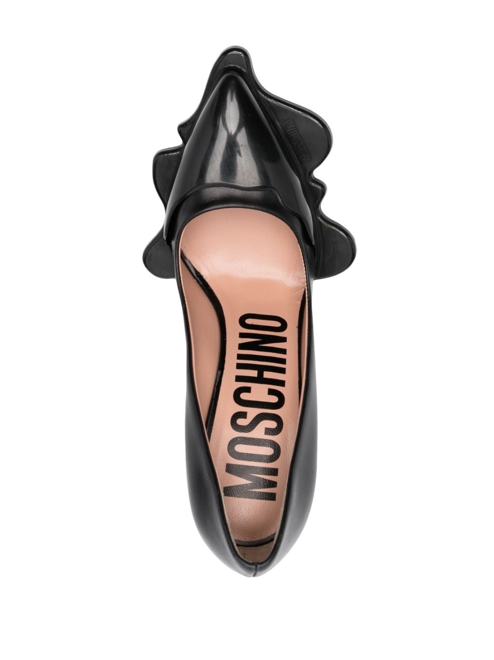 100mm sculpted leather pumps - 4