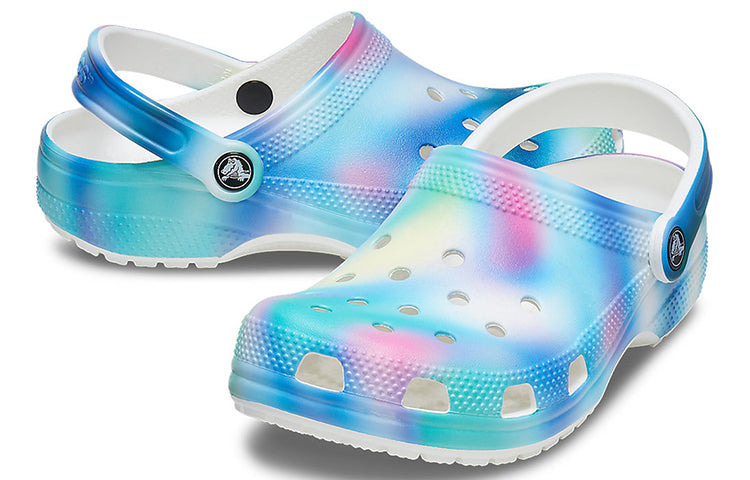Crocs Colorful Crocs Beach Unisex Multi-Color White Sandals 207556-94S - 7