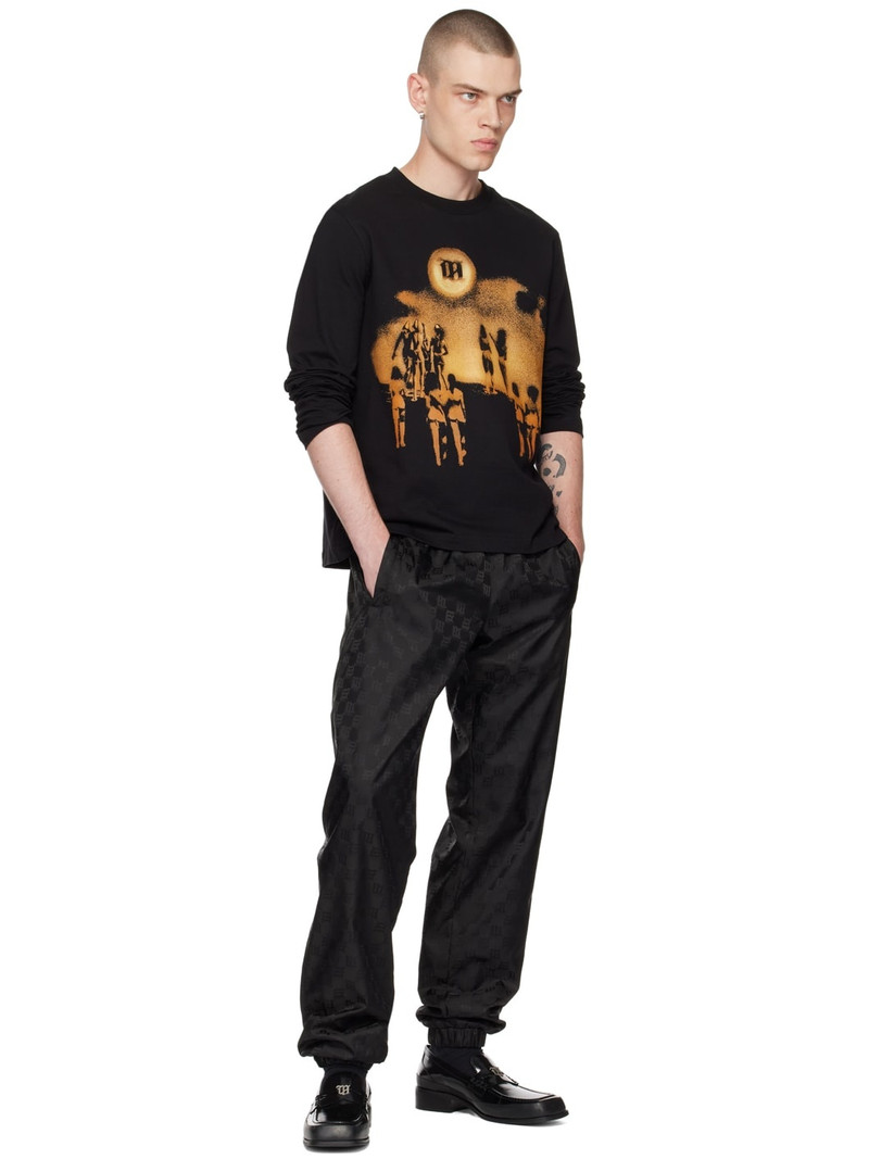 MISBHV Black Monogram Trousers outlook