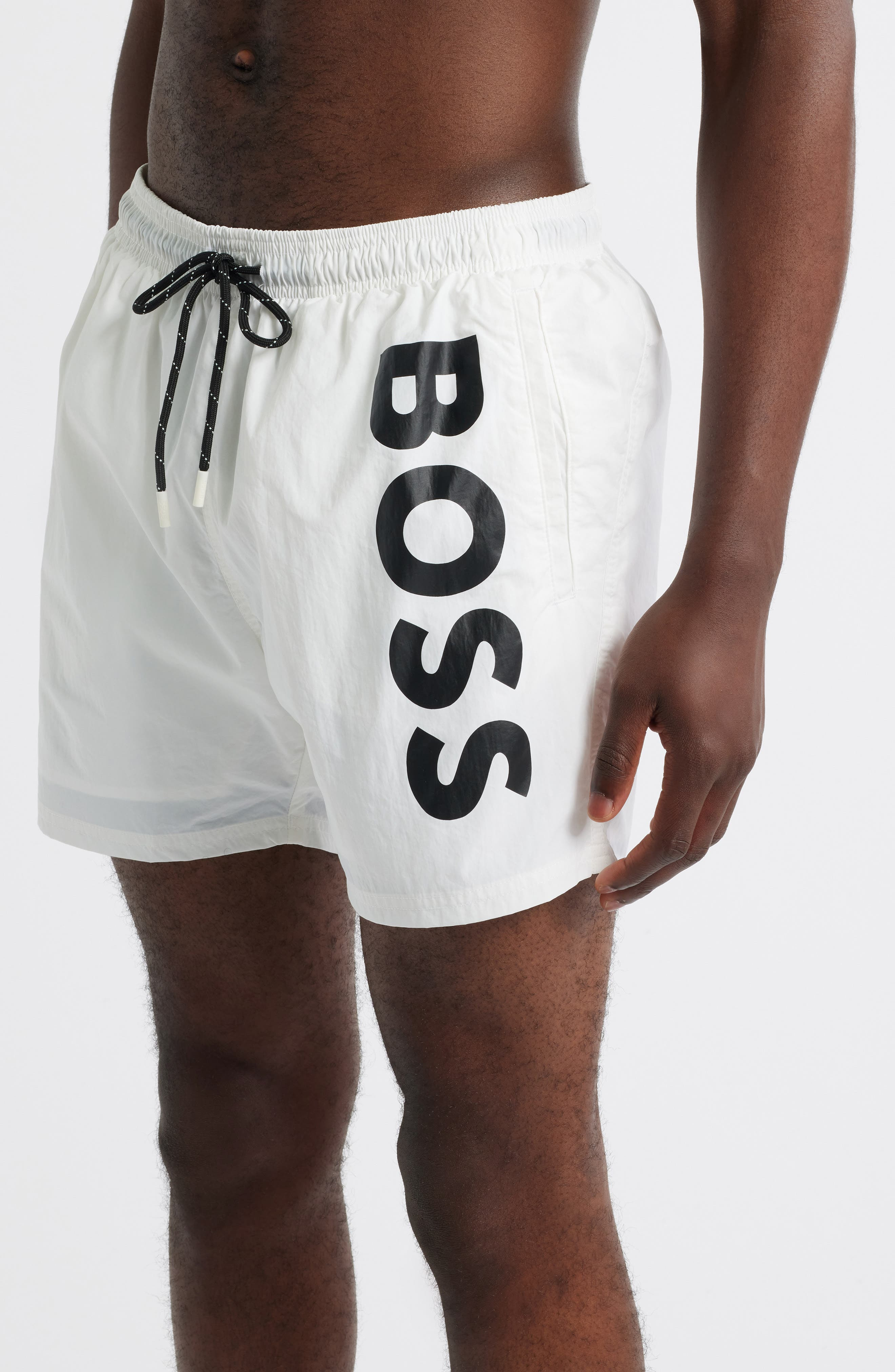 BOSS Octopus Swim Trunks in White at Nordstrom - 2