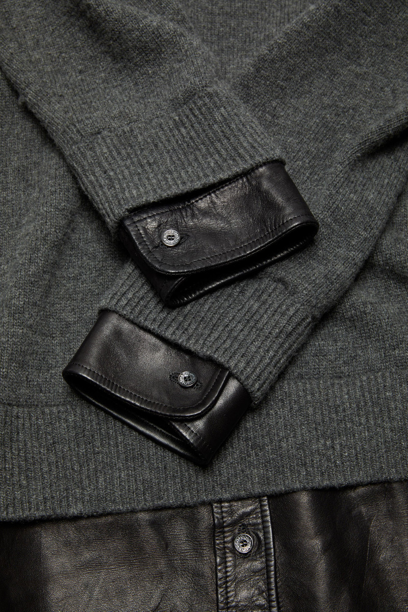 Layered wool jumper - Grey 5