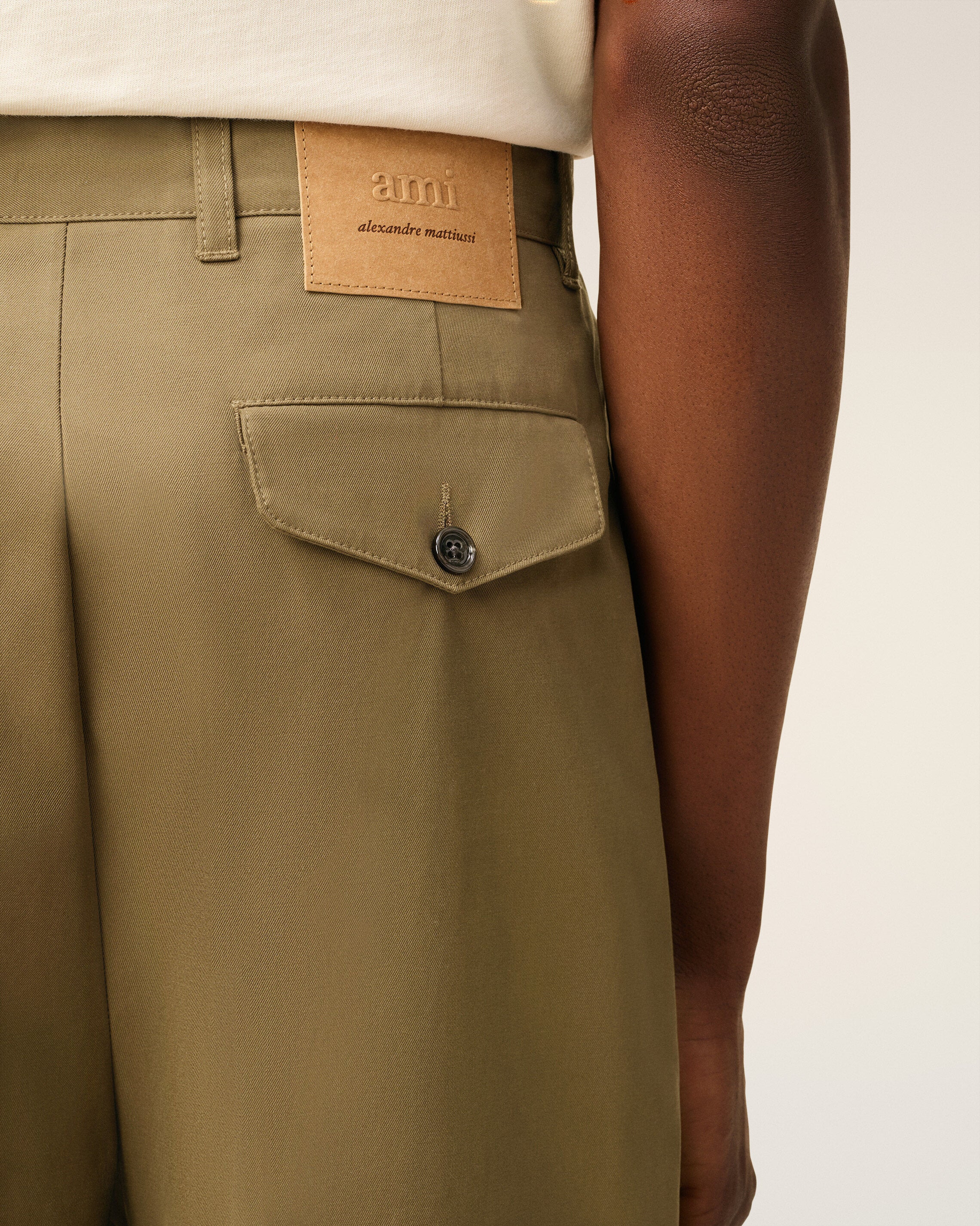 GREEN COTTON CARROT OVERSIZED TROUSERS - 9