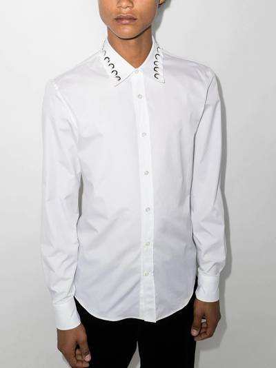 Alexander McQueen eyelet-embellished cotton shirt outlook