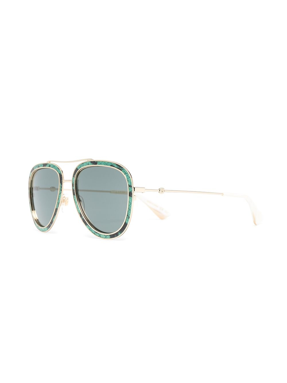 snakeskin-effect tinted sunglasses - 2