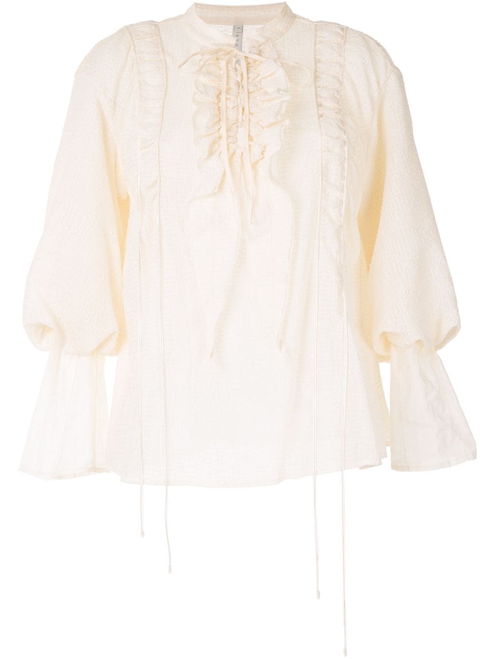 ruffle front blouse - 1