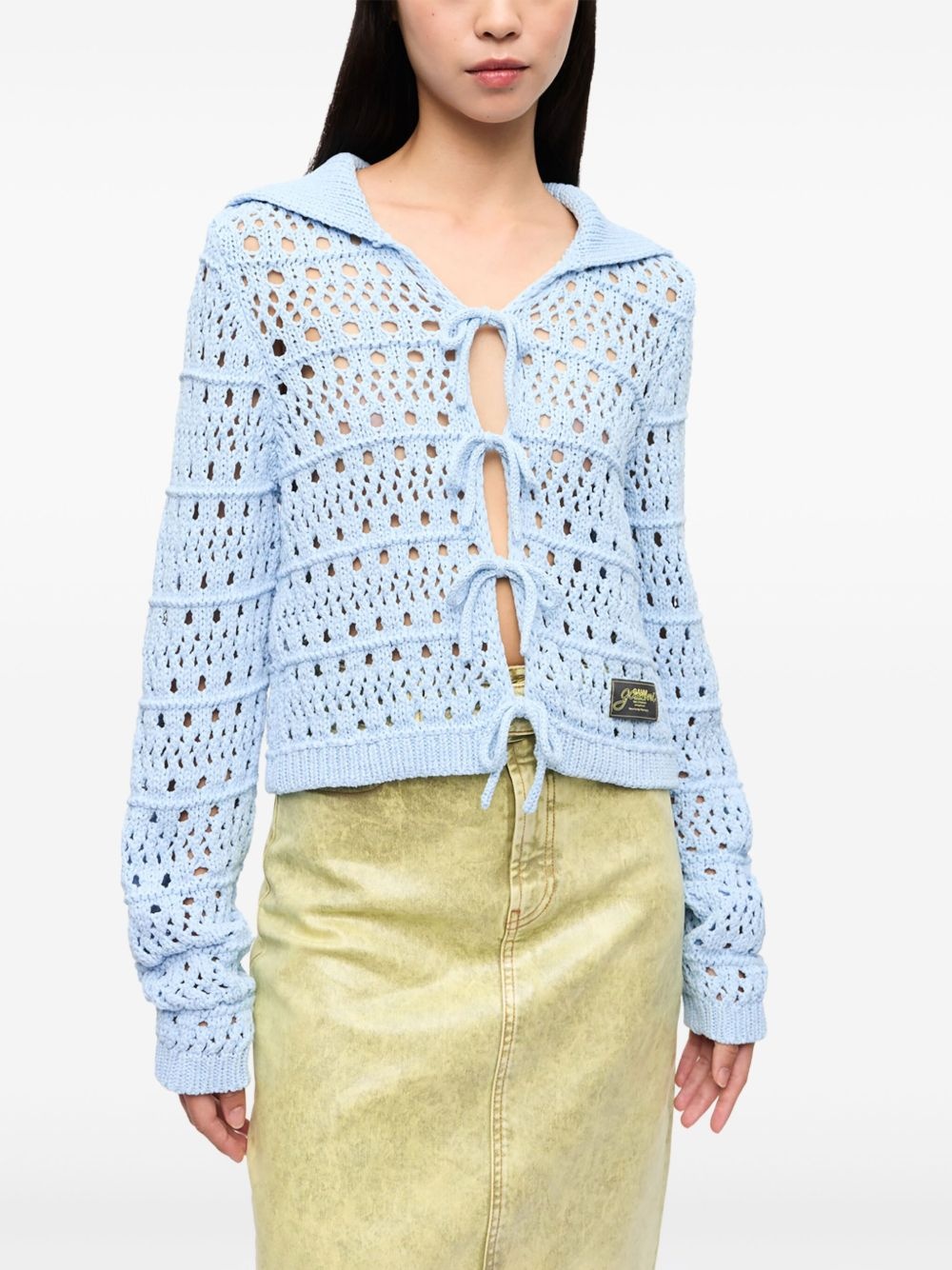 open-knit cardigan - 3