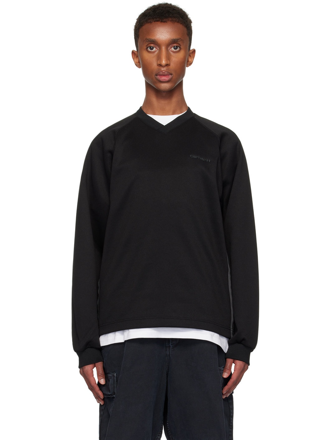 Black Bolan V-Neck Sweatshirt - 1