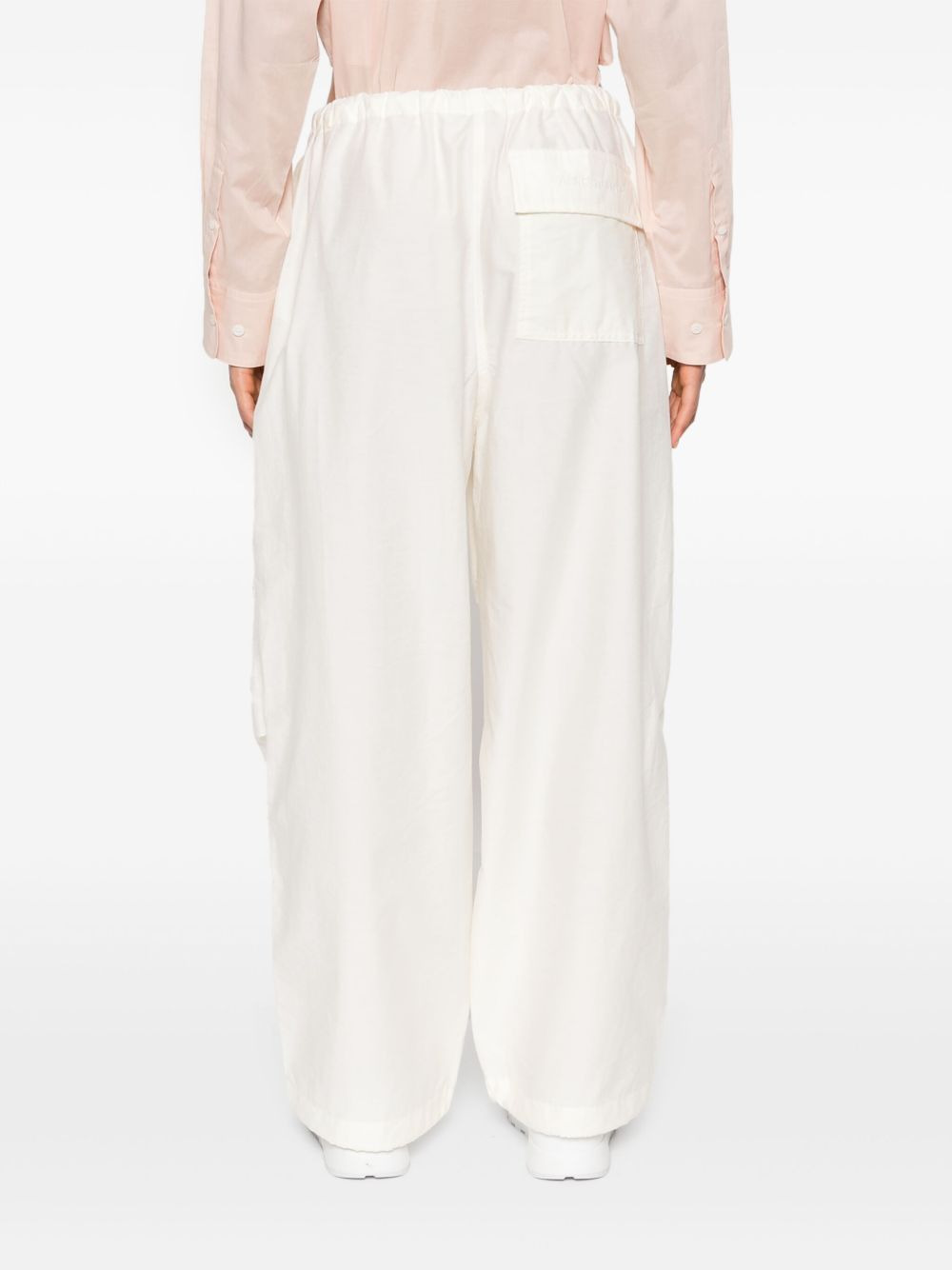 drawstring wide-leg trousers - 4