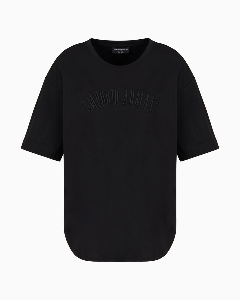 SUPIMA JERSEY T-SHIRT WITH ICON LOGO EMBROIDERY 1