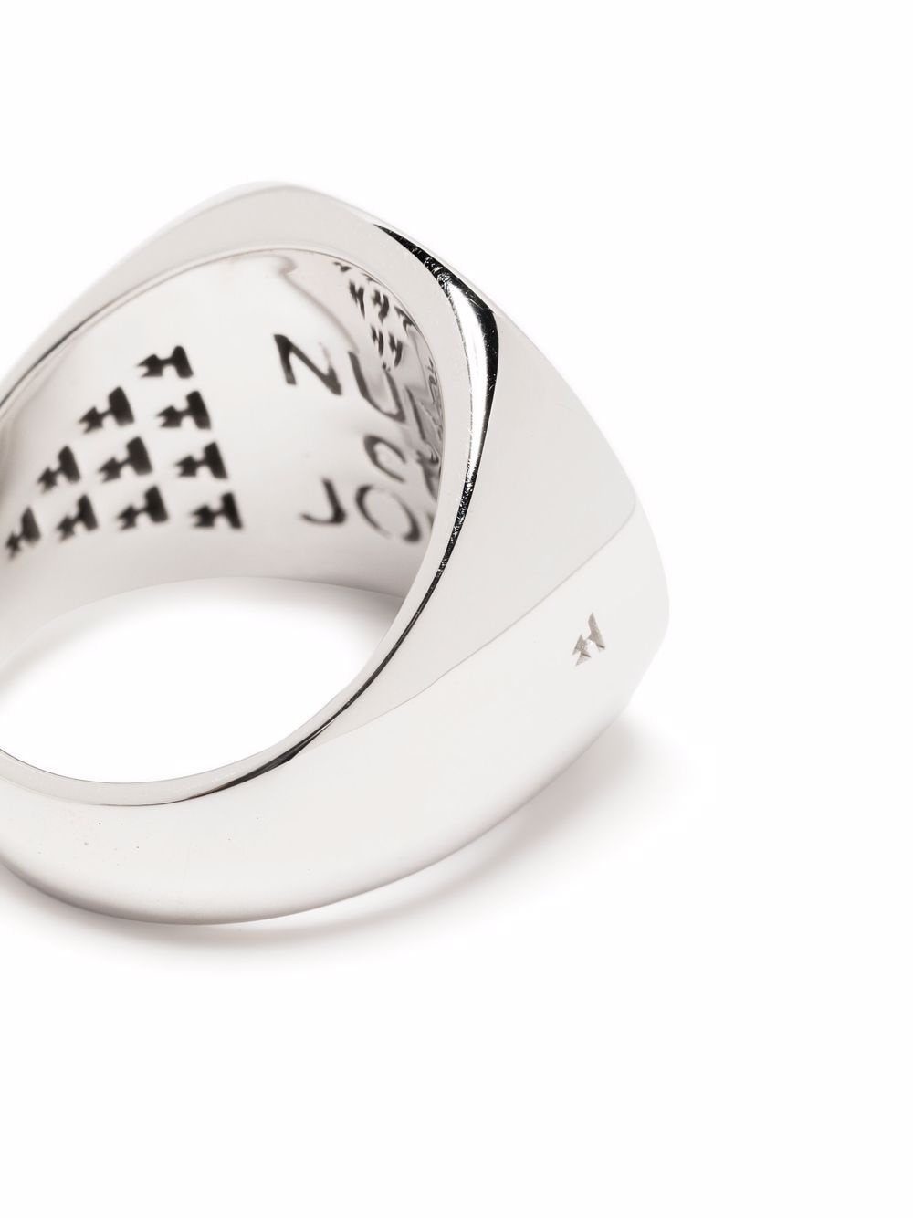 Clean Circle sterling silver signet ring - 3