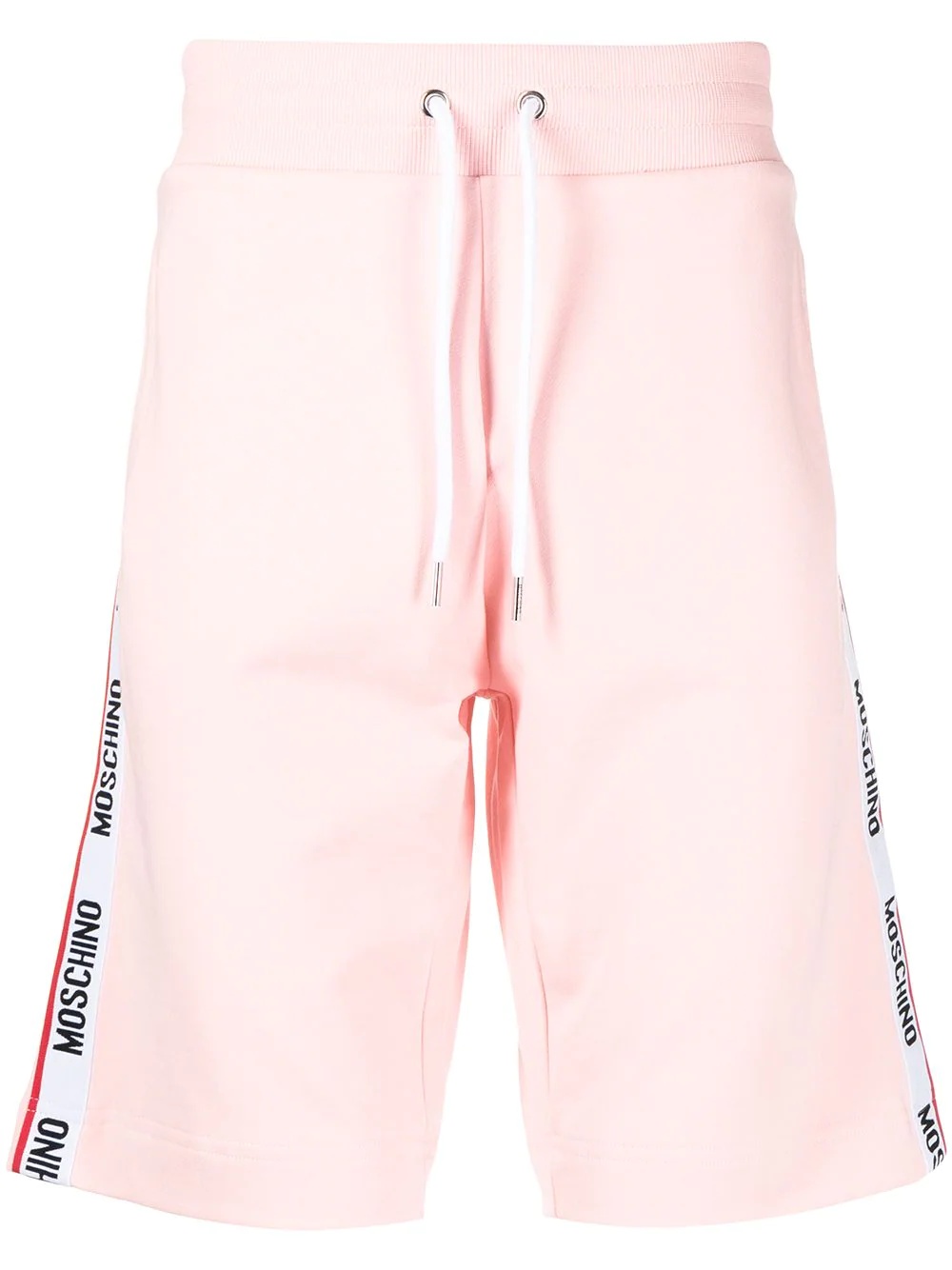 logo print track shorts - 1