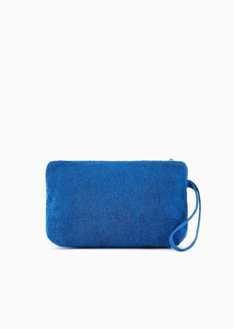 GIORGIO ARMANI Cotton terry clutch bag outlook