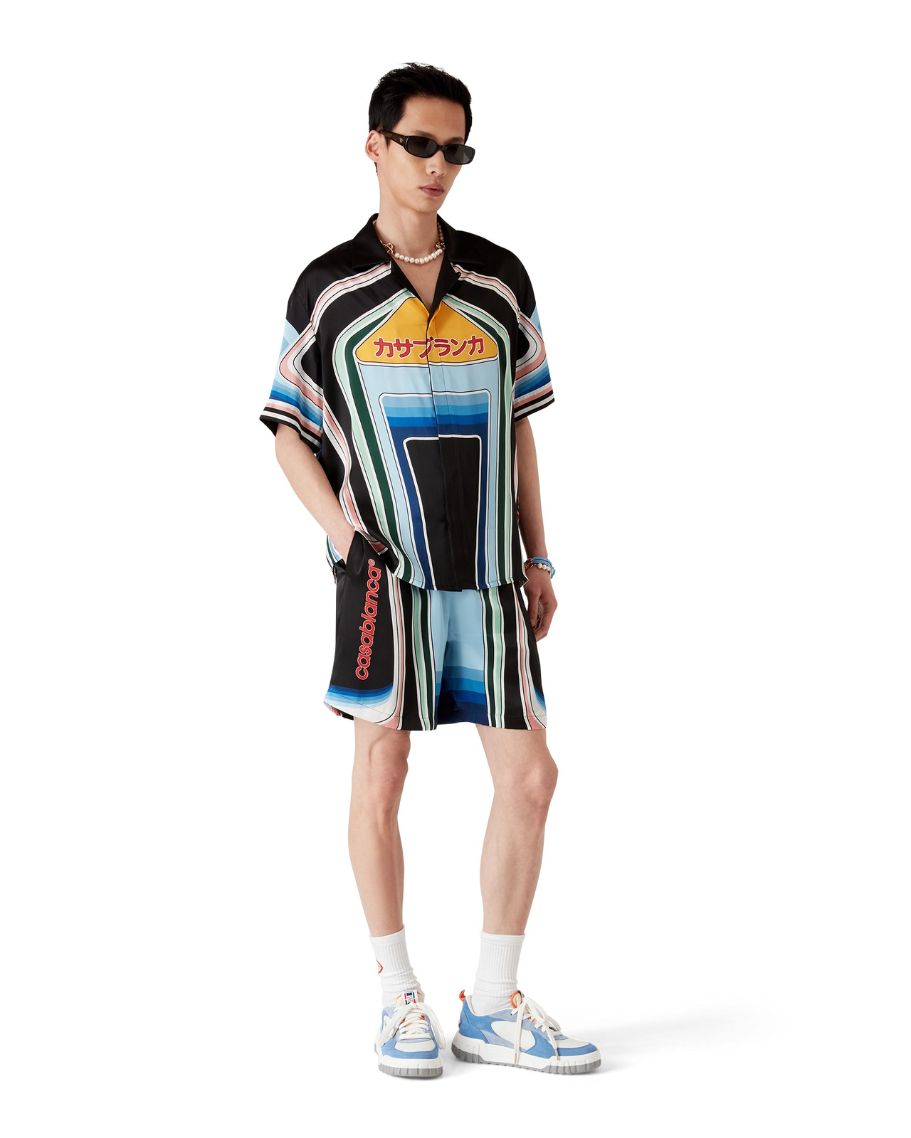 Graphic Mountain Silk Shorts - 2