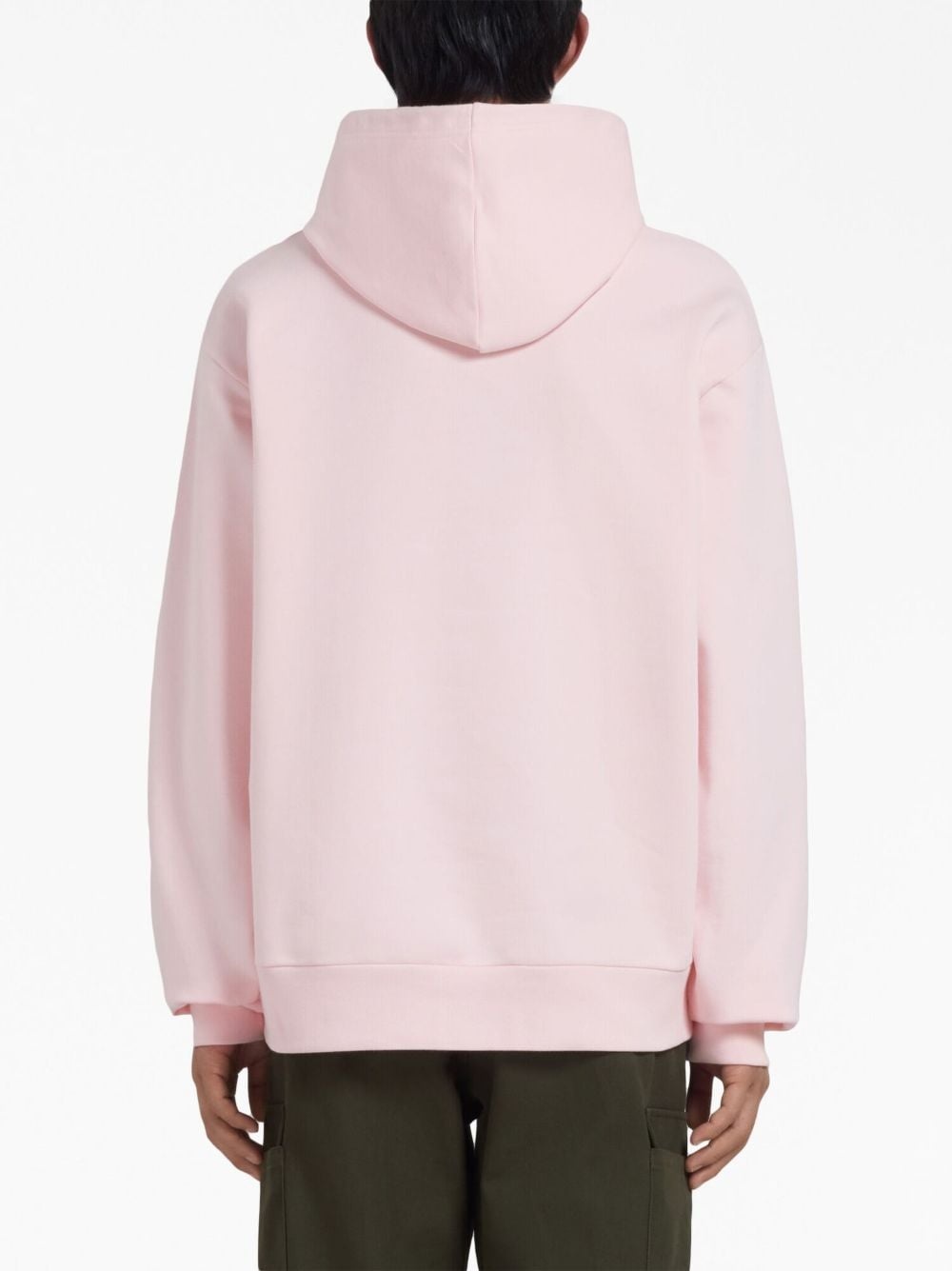 logo-print cotton hoodie - 4