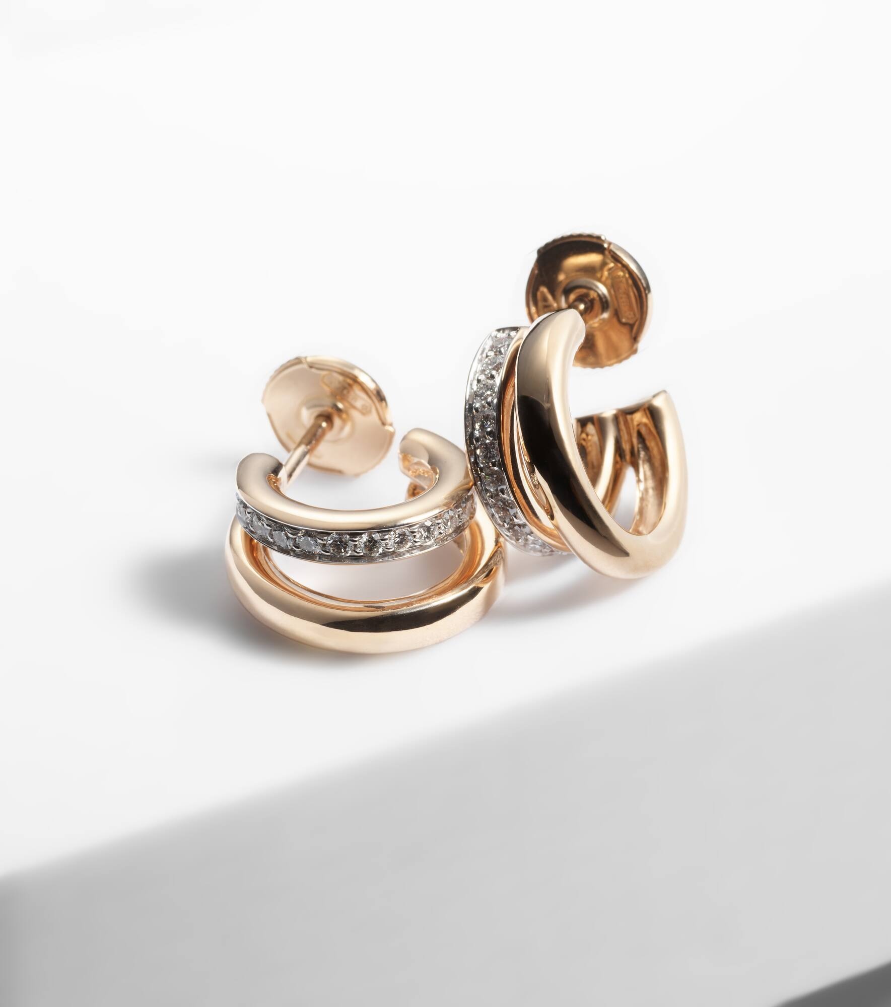Pomellato Together 18kt rose gold earrings with diamonds - 5