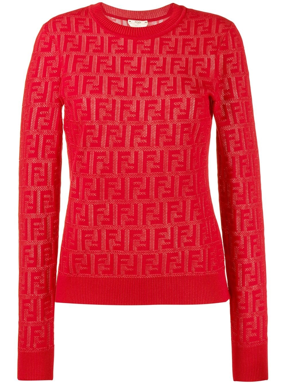 jacquard knit FF motif jumper - 1