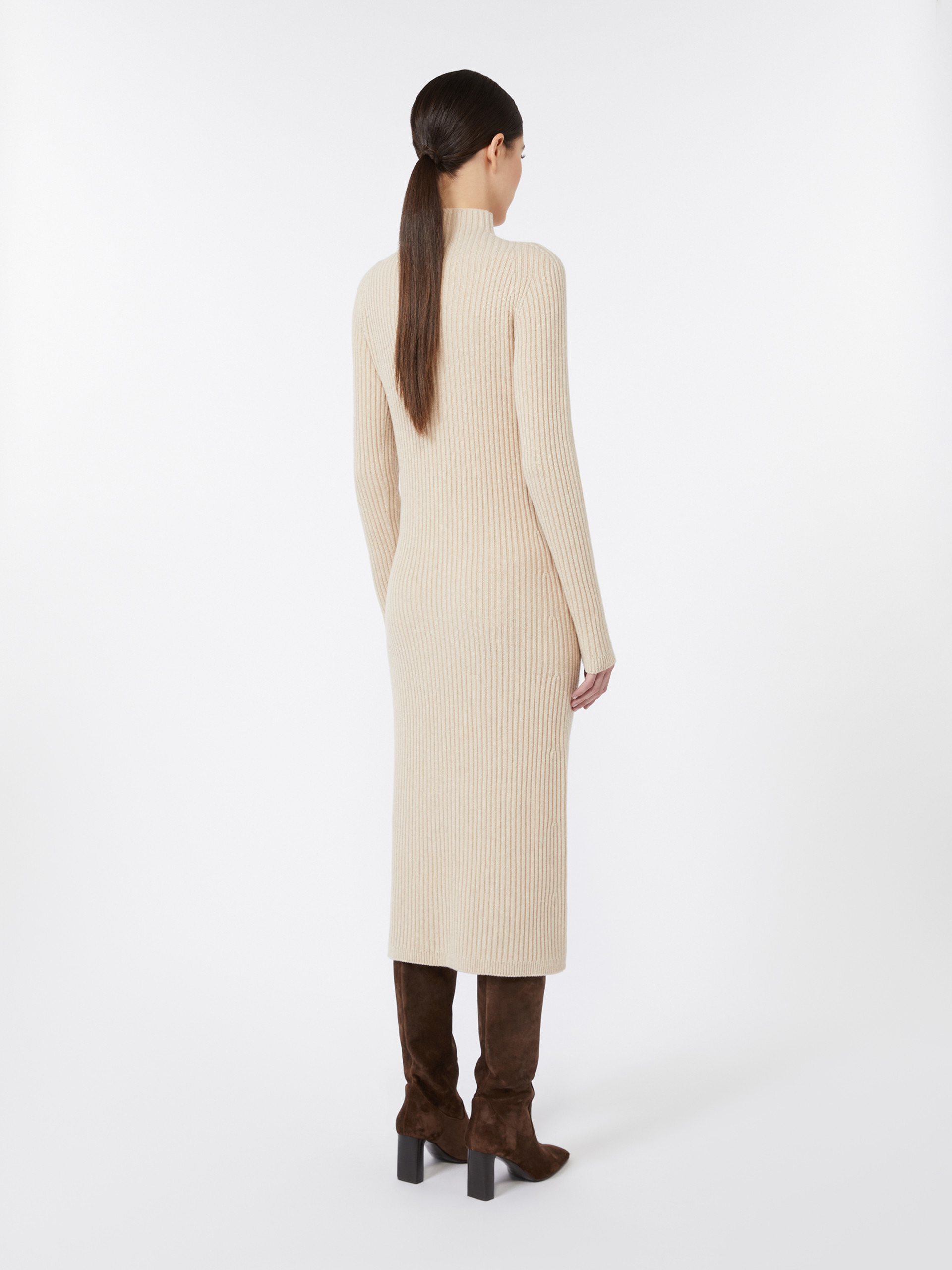 ZELANDA Wool and cashmere slim-fit dress - 4