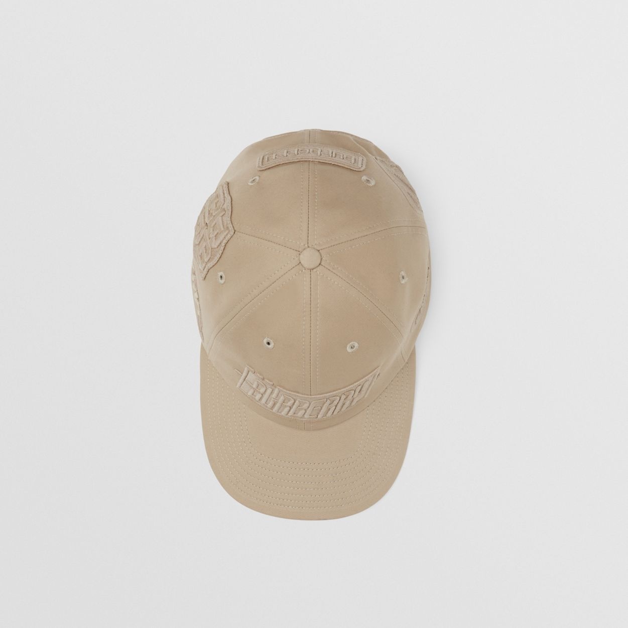 Badge Appliqué Cotton Gabardine Baseball Cap - 6