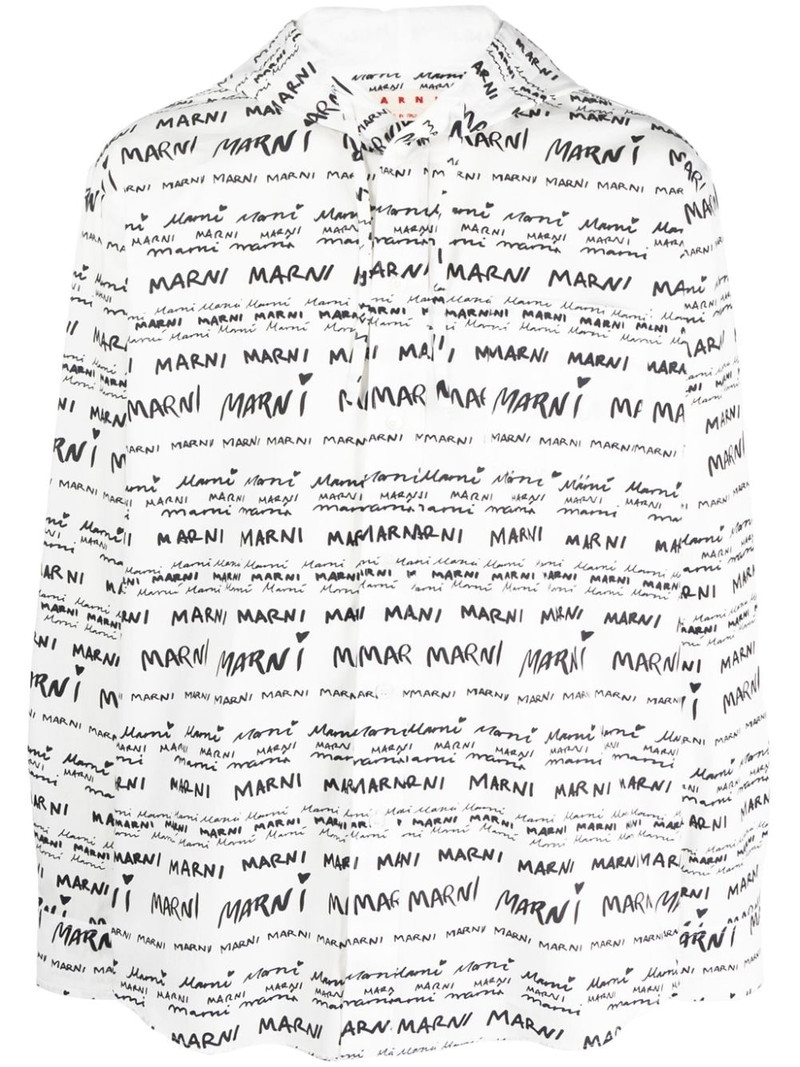 Mega-Marni cotton hooded shirt 1