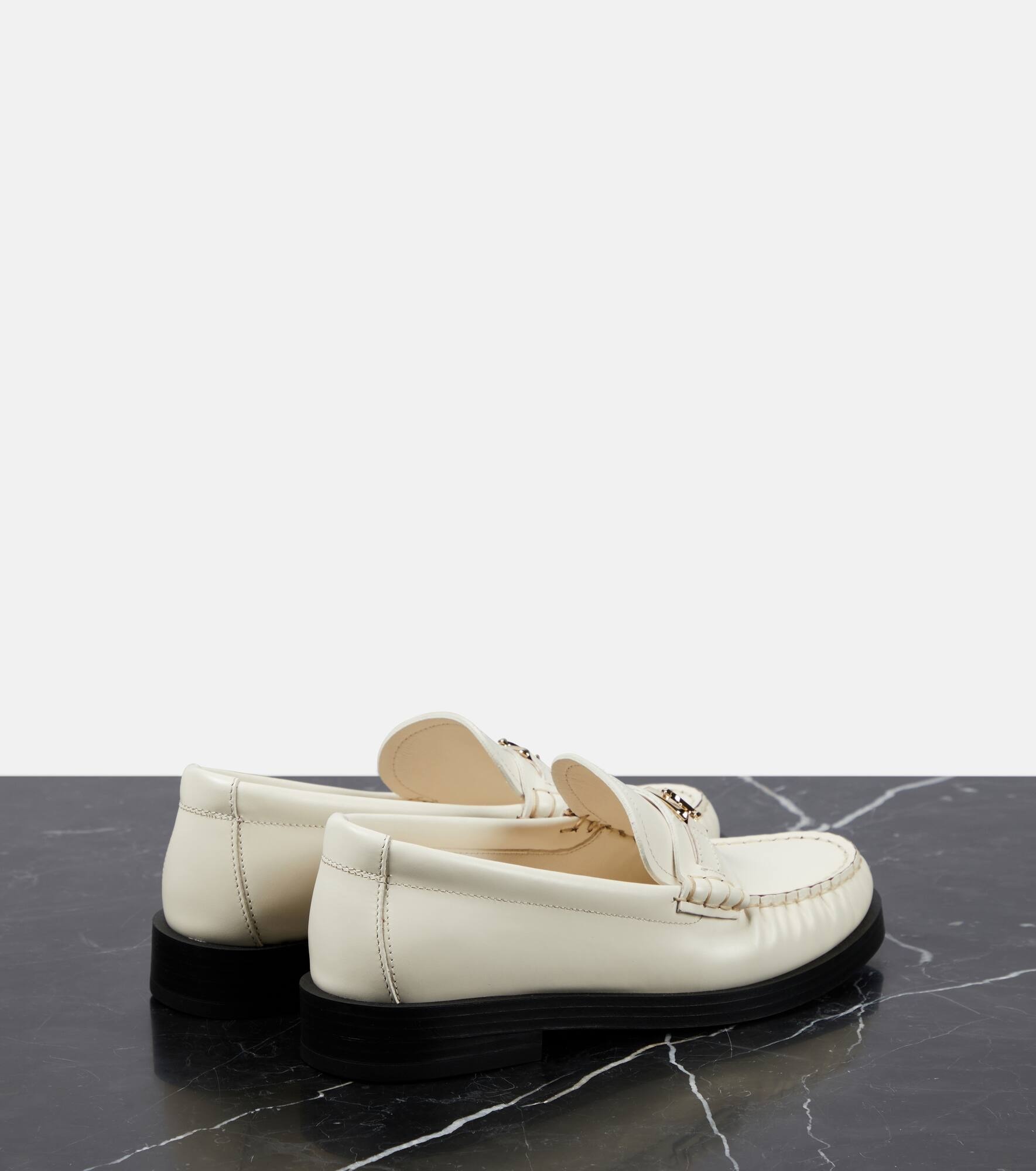 Addie logo leather loafers - 3