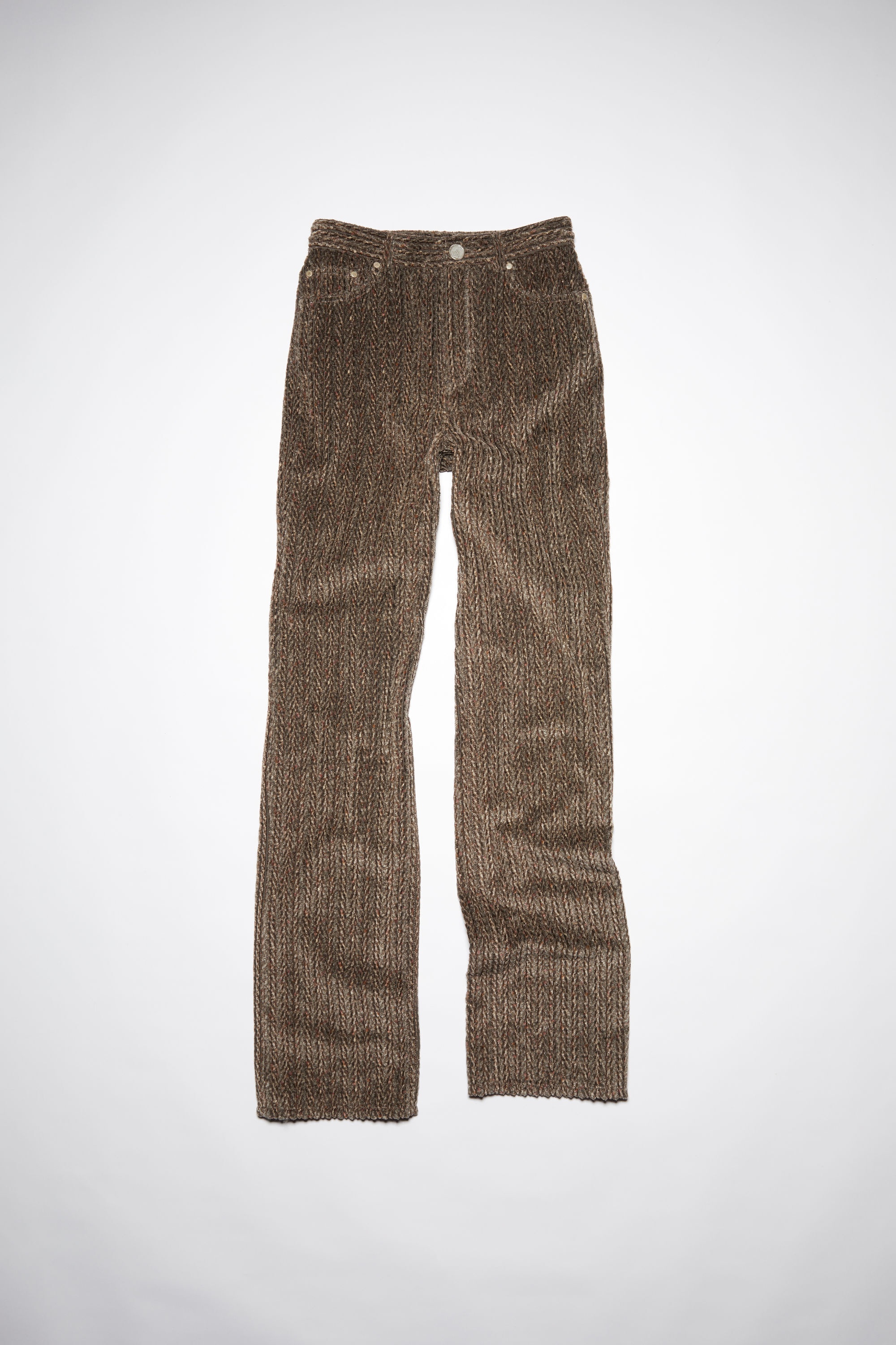 Regular fit corduroy trousers - Brown - 6