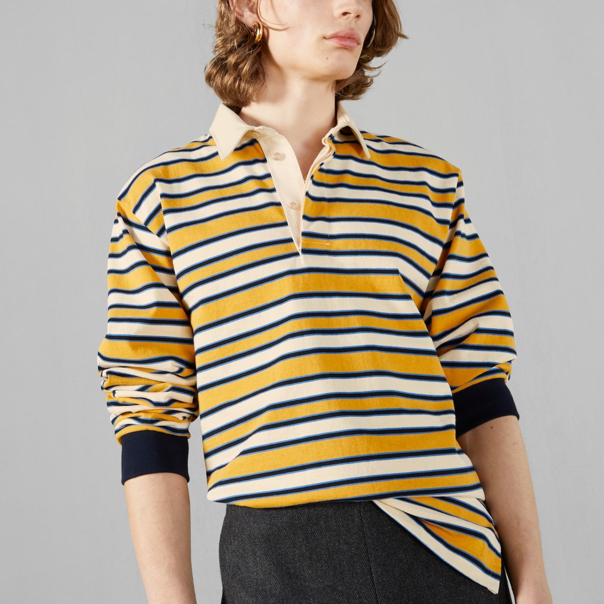 Striped polo shirt with patch - 4