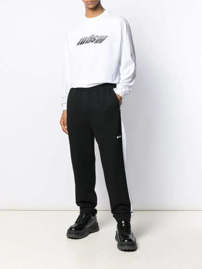 MSGM inverted logo printed sweatshirt outlook