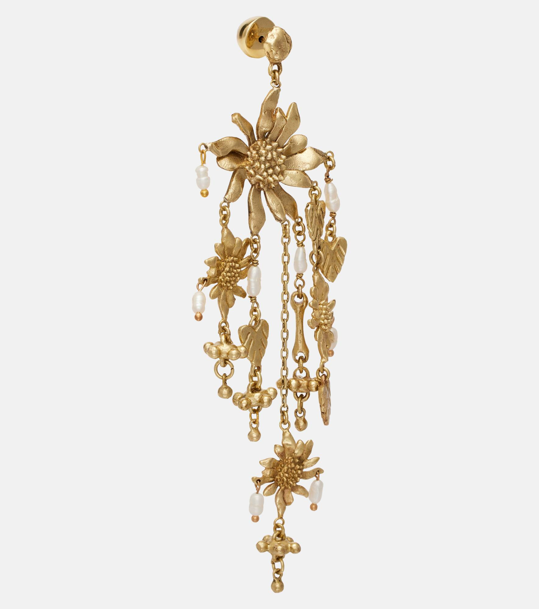 Drop earrings with freshwater pearls - 2