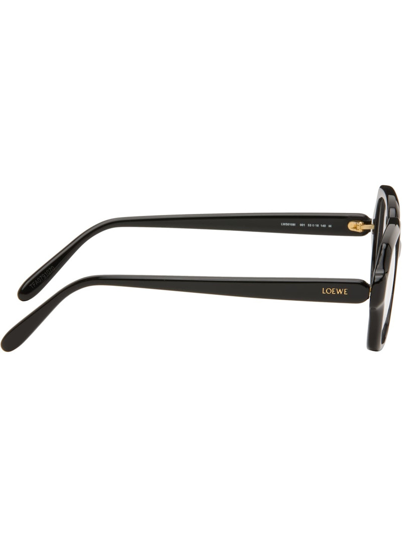 Loewe Black Slim Square Glasses outlook