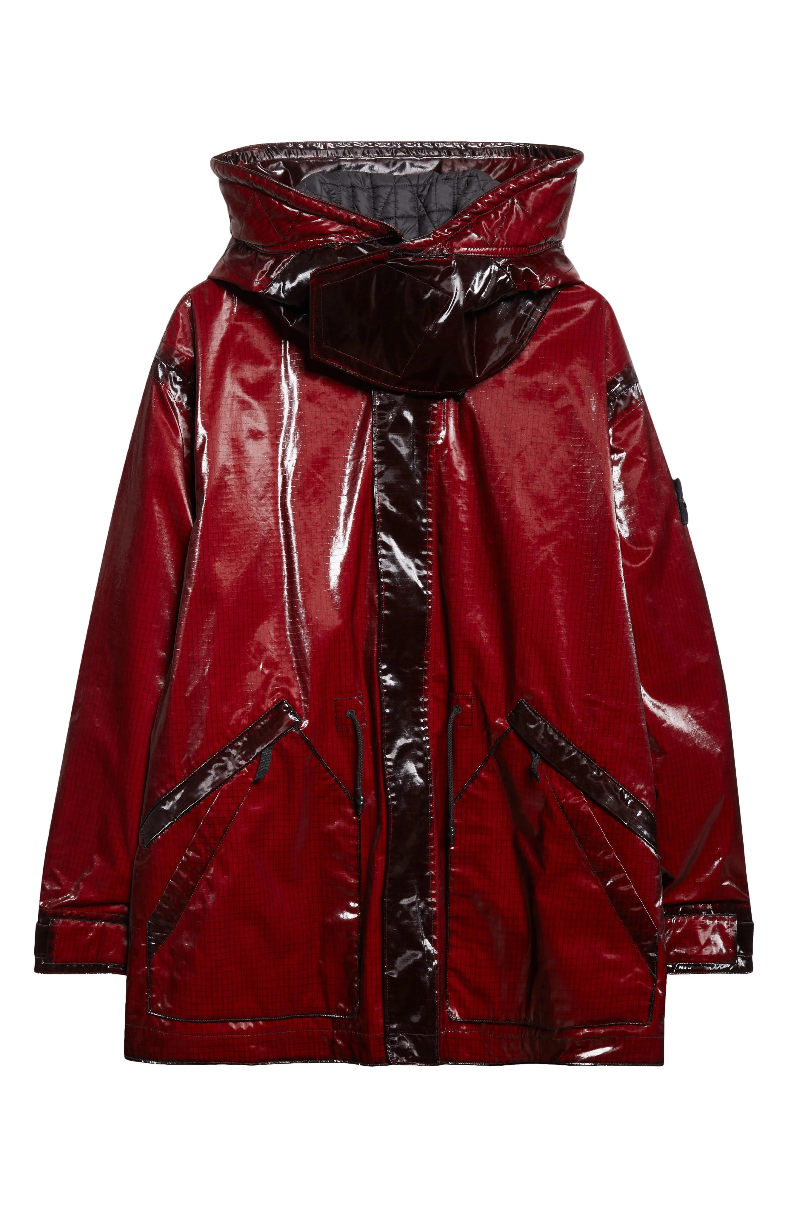 Stone Island Prismatic Coated Ripstop Parka in V0012 Burgundy at Nordstrom - 1