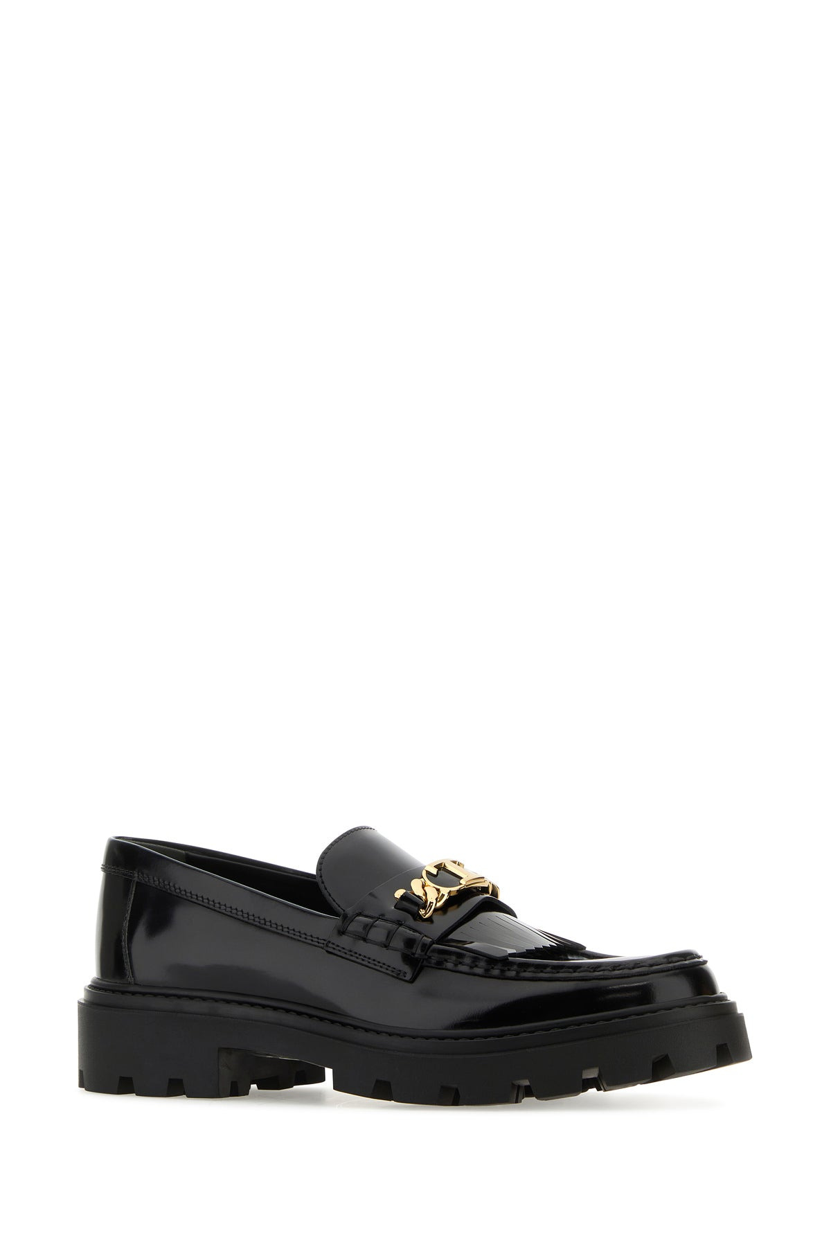 Black leather loafers - 2