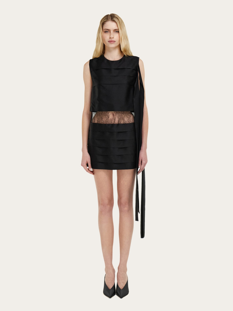 FERRAGAMO Mini dress with lace detail outlook