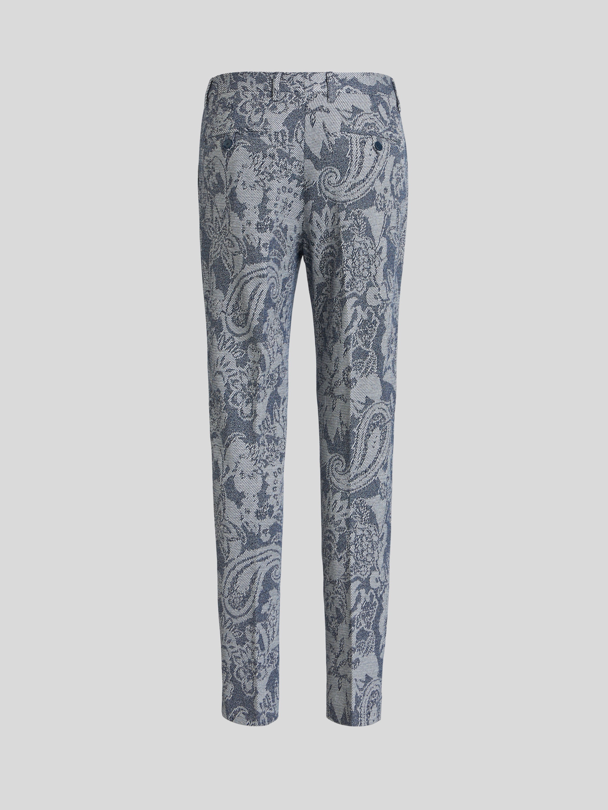 FLORAL DESIGN JACQUARD TROUSERS - 2