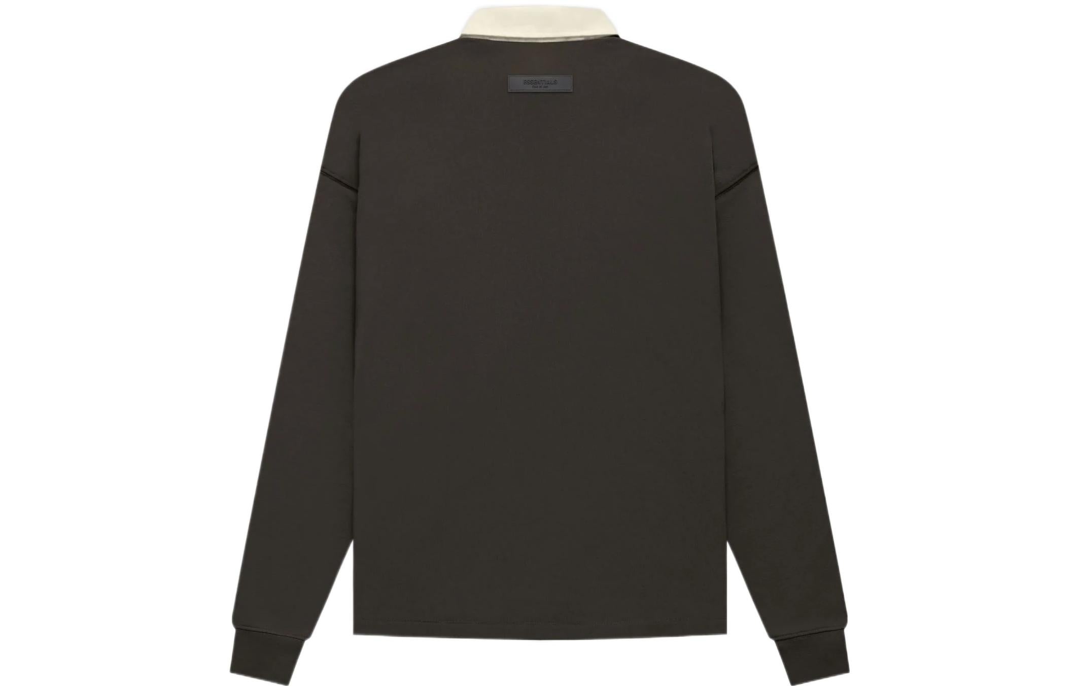 Fear of God Essentials FW22 Henley Rugby Polo 'Off Black' FOG-FW22-366 - 3