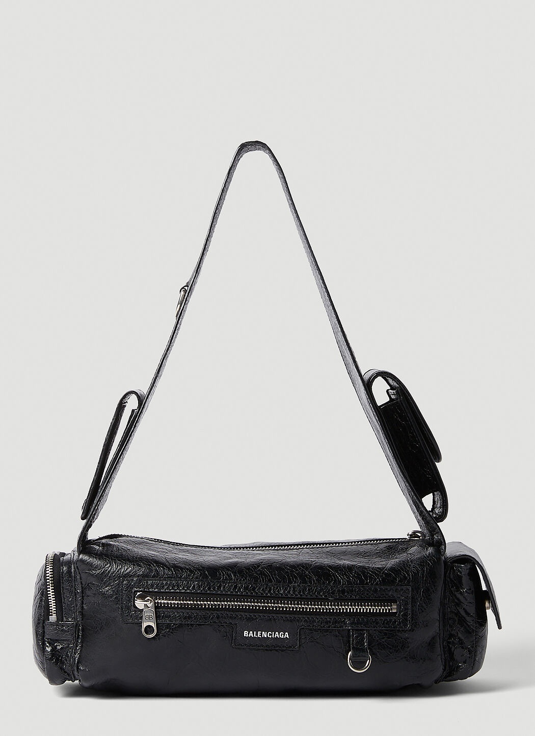 【BALENCIAGA】Superbusy Sling Small Weekend Bag Superbusy Sling Small denim shoulder bag in blue