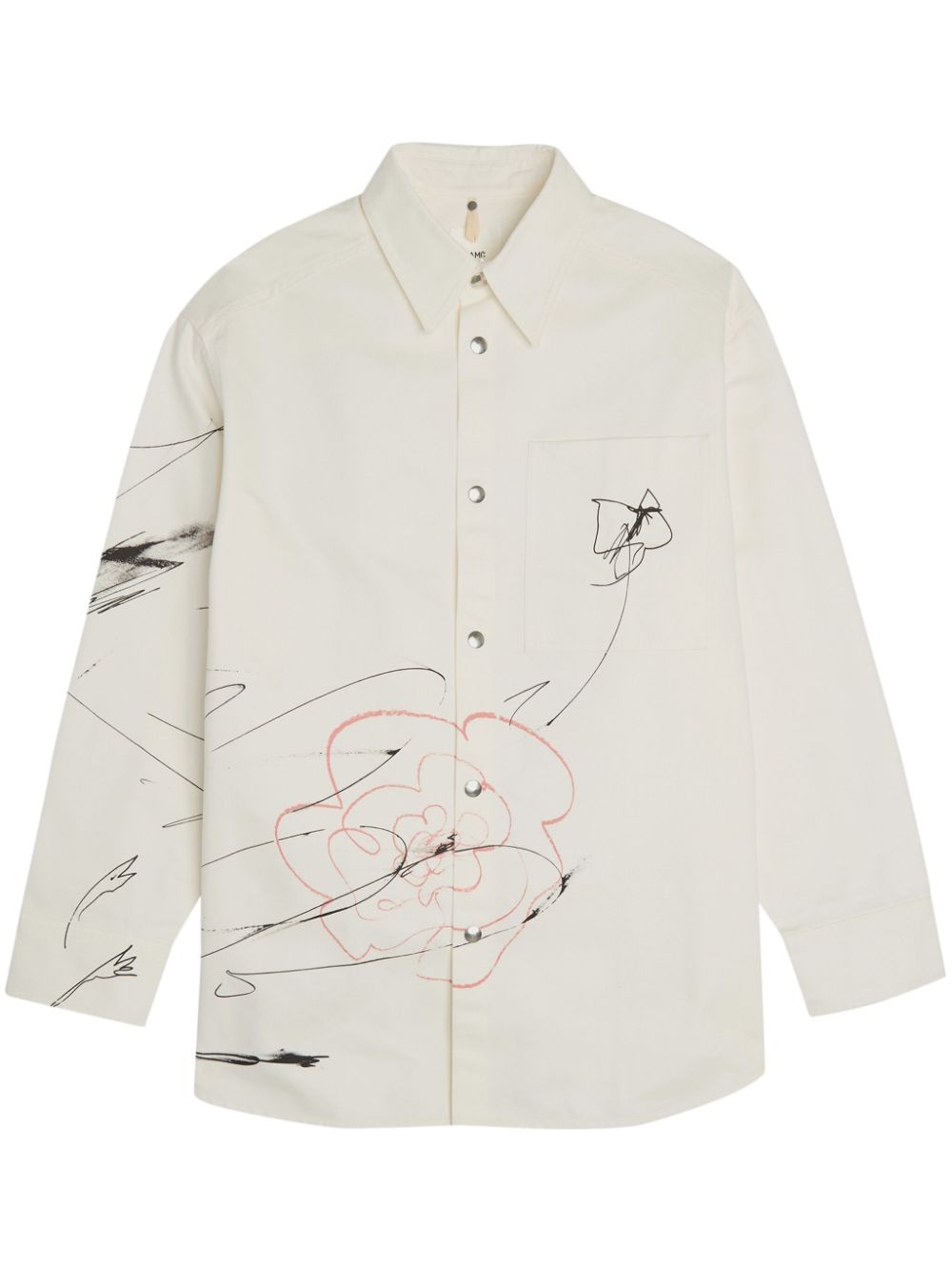 Scribble Tower cotton shirt - 1