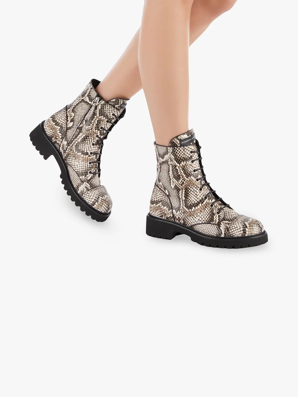 Thora snakeskin-effect boots - 5