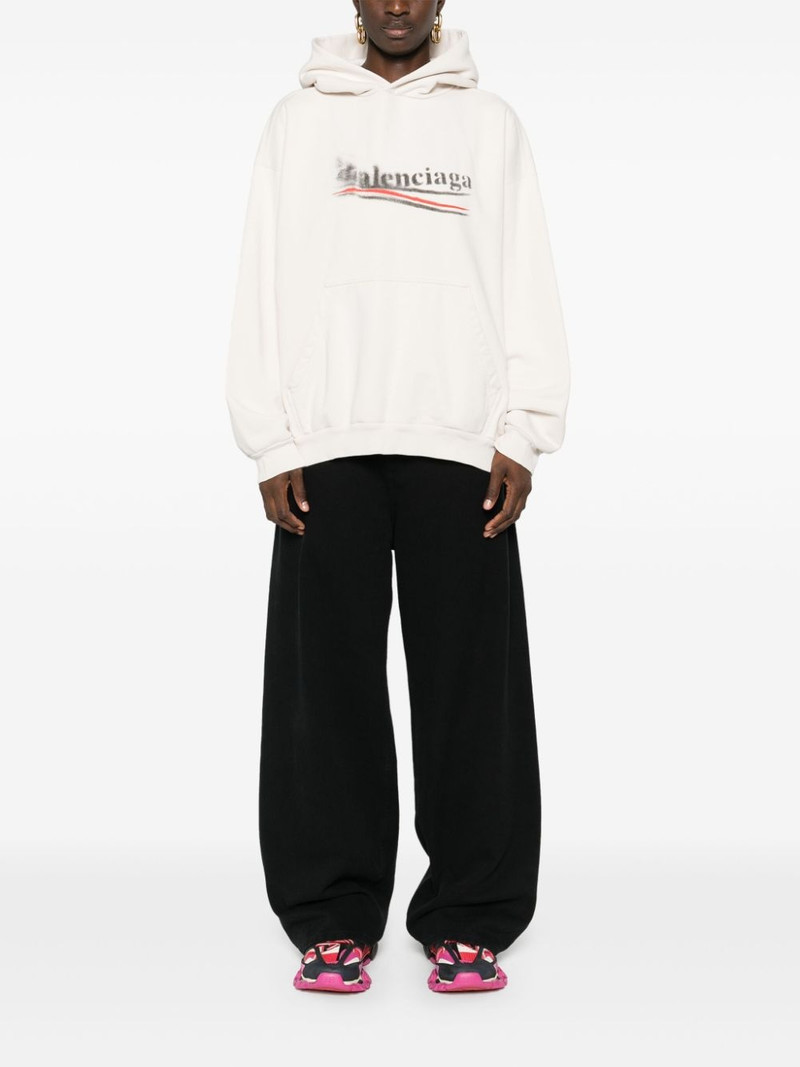 BALENCIAGA Political Stencil cotton hoodie outlook