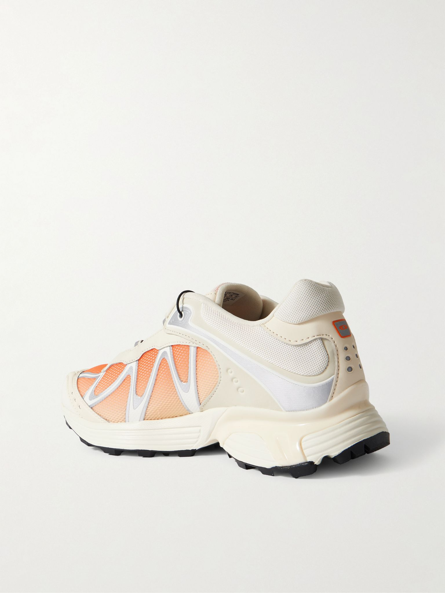 XT-WHISPER Rubber-Trimmed Mesh Sneakers Orange - 4