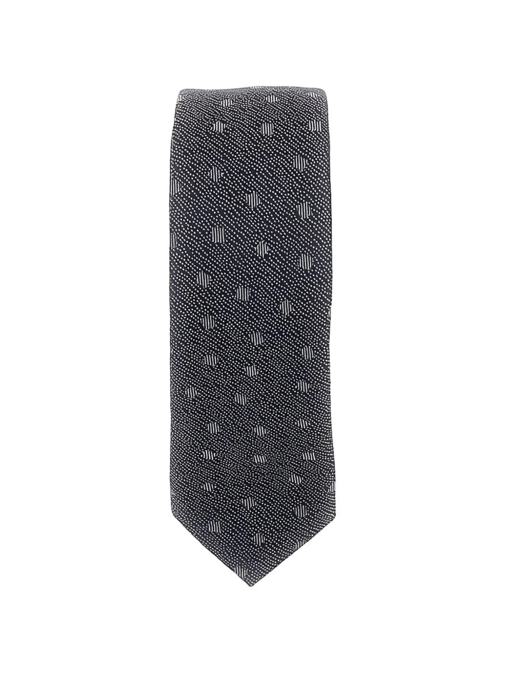 dot-pattern silk tie - 1