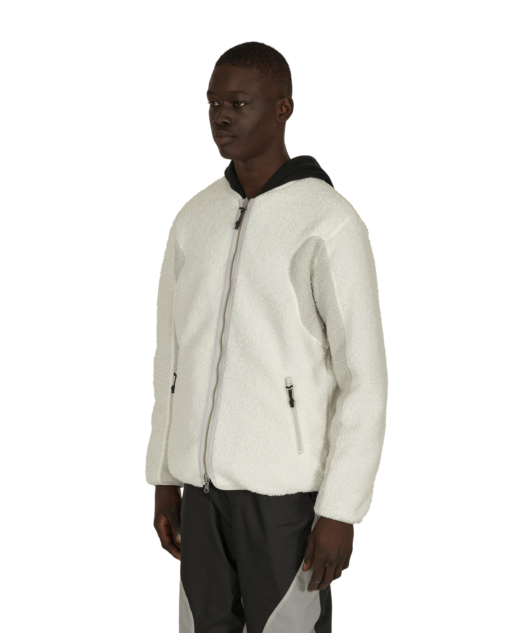 Slam Jam Sherpa Reversible Jacket Grey - 3