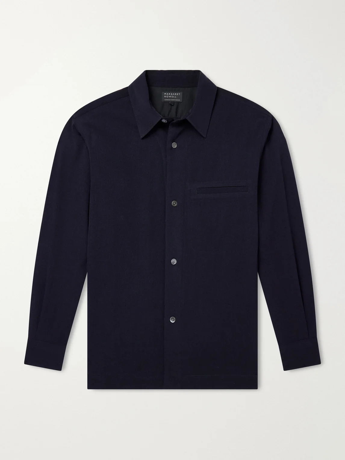 Brushed Wool-Twill Shirt - 1