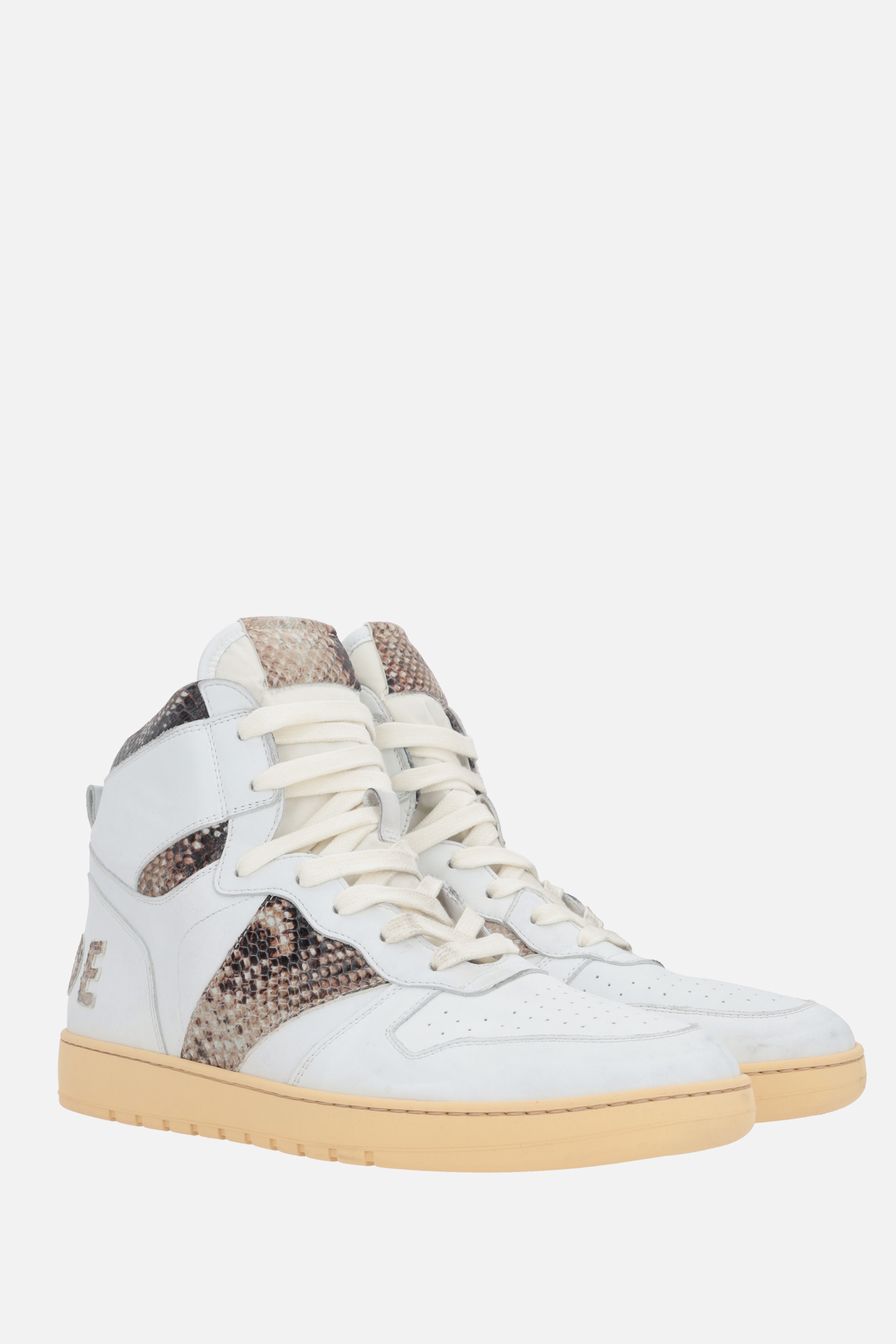 RHECESS SMOOTH LEATHER HIGH-TOP SNEAKERS - 3